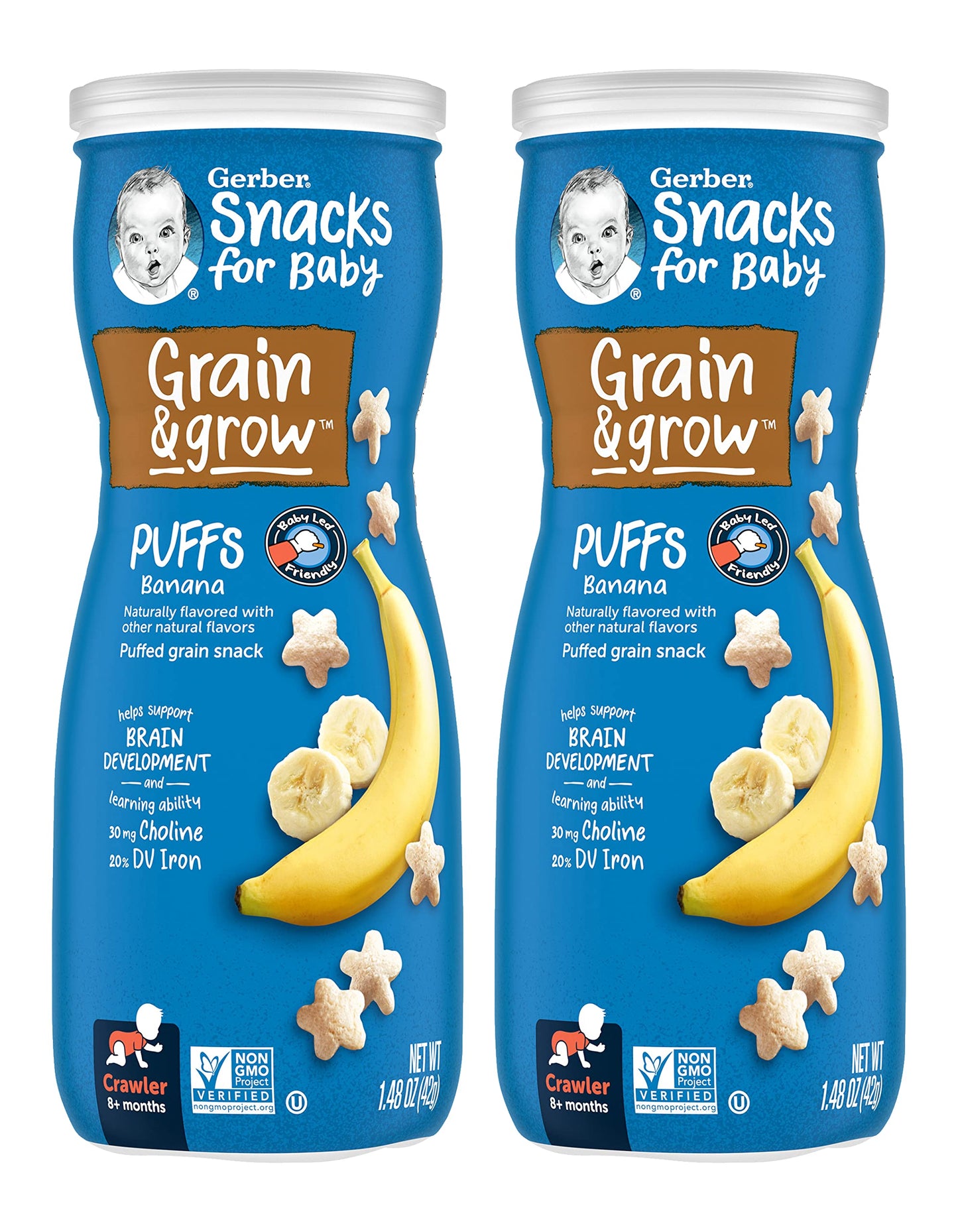 Gerber Graduates Puffs Cereal Snack Banana