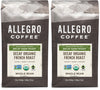 Allegro Coffee Decaf Organic French Roast Whole Bean Coffee, 12 Ounce (Pack of 2)