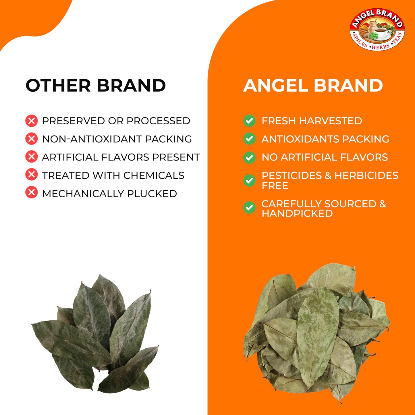 Angel Brand Soursop Leaves - Dried Guanabana Leaves For Herbal Tea, Ideal For Brewing Refreshing And Beneficial Drinks, Natural