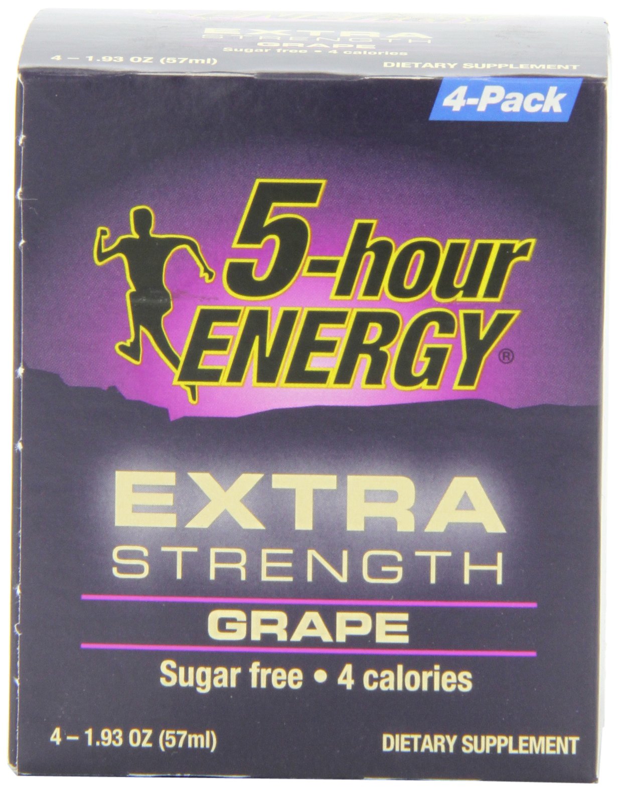5-hour ENERGY Extra Strength Shot, Grape, 1.93 Fl Oz (Pack of 4), Model 10719410721241