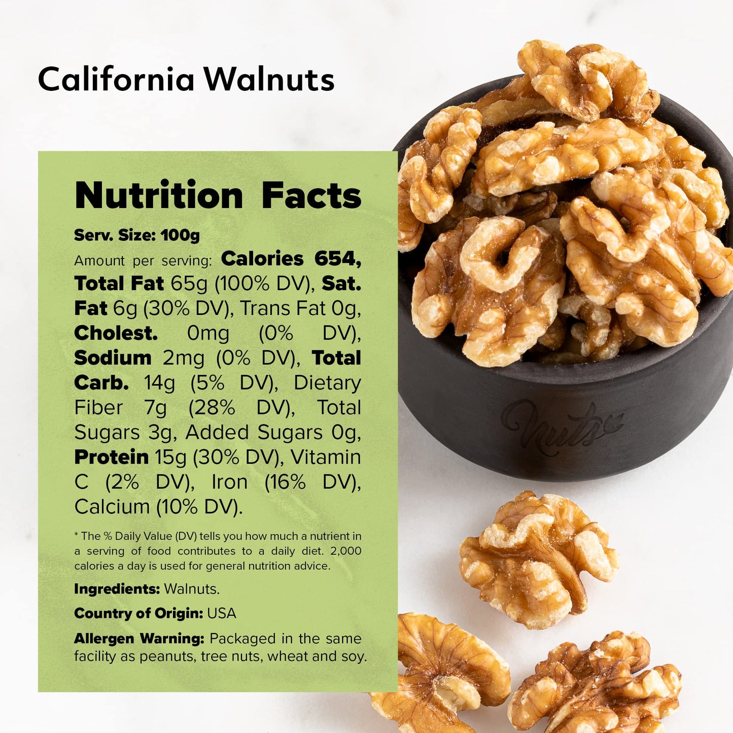 Nuts U.S. – California Walnuts | Shelled Halves And Pieces | Grown And Packed In California | Non-Gmo And Steam Pasteurized | Chandler Variety Raw Walnuts In Resealable Bags!!! (3 Lbs)