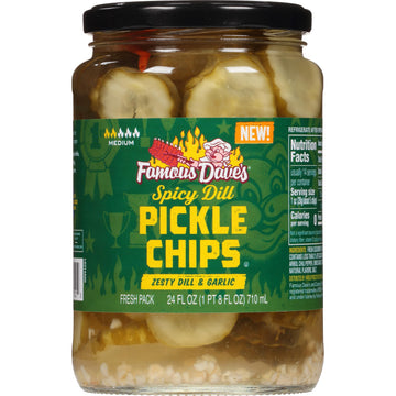 Famous Dave's Pickle Variety Bundle - 2 pck Sweet n' Spicy Pickle Chips & 1 pck Spicy Dill Pickle Chips (72 oz.)