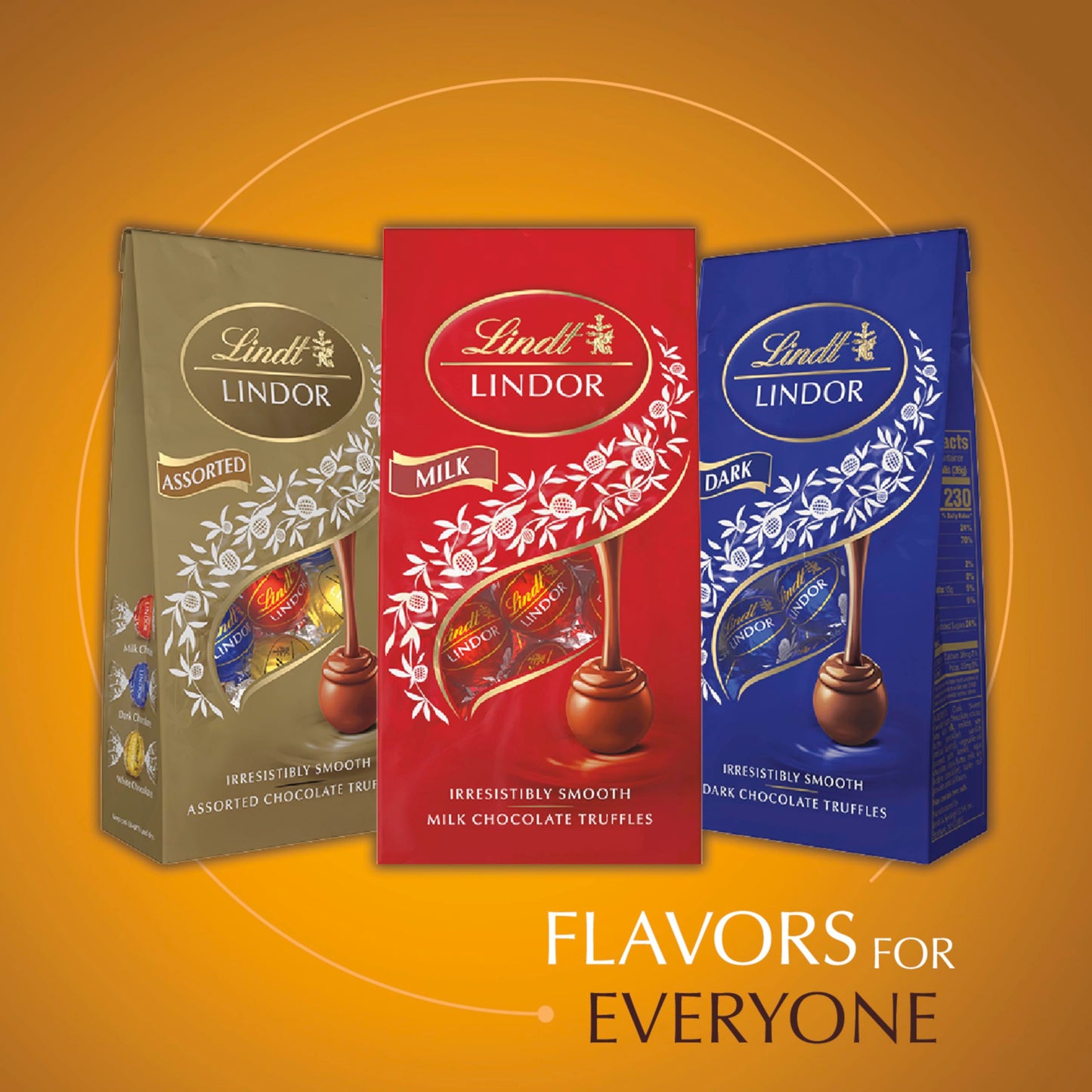 Lindt Lindor Caramel Milk Chocolate Truffles, Easter Chocolate Candy With Smooth, Melting Truffle Center, 25.4 Oz., 60 Count