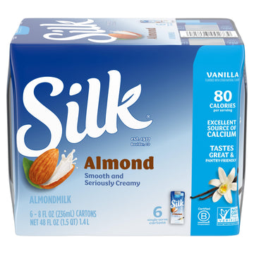 Silk Pure Almond Milk - Vanilla - Case Of 3 - 8 Fl Oz.