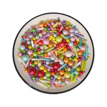 Sentovac Edible Pearl Sugar Sprinkles Mix Size 3.53Oz/ 100G Edible Candy Pearls For Decorating | Edible Cake Cupcake Sprinkles F