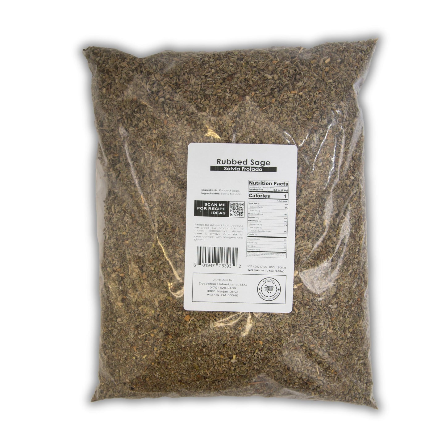1.5 lbs Rubbed Sage - Rubbed Sage Seasoning - Rubbed Sage Bulk, Salvia Frotada 1.5 lbs - Despensa Colombiana Rubbed Sage - Rubbe