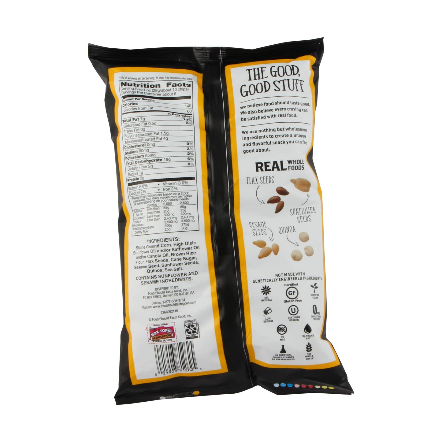 Food Should Taste Good, Multigrain Tortilla Chips, 5.5 Ounce