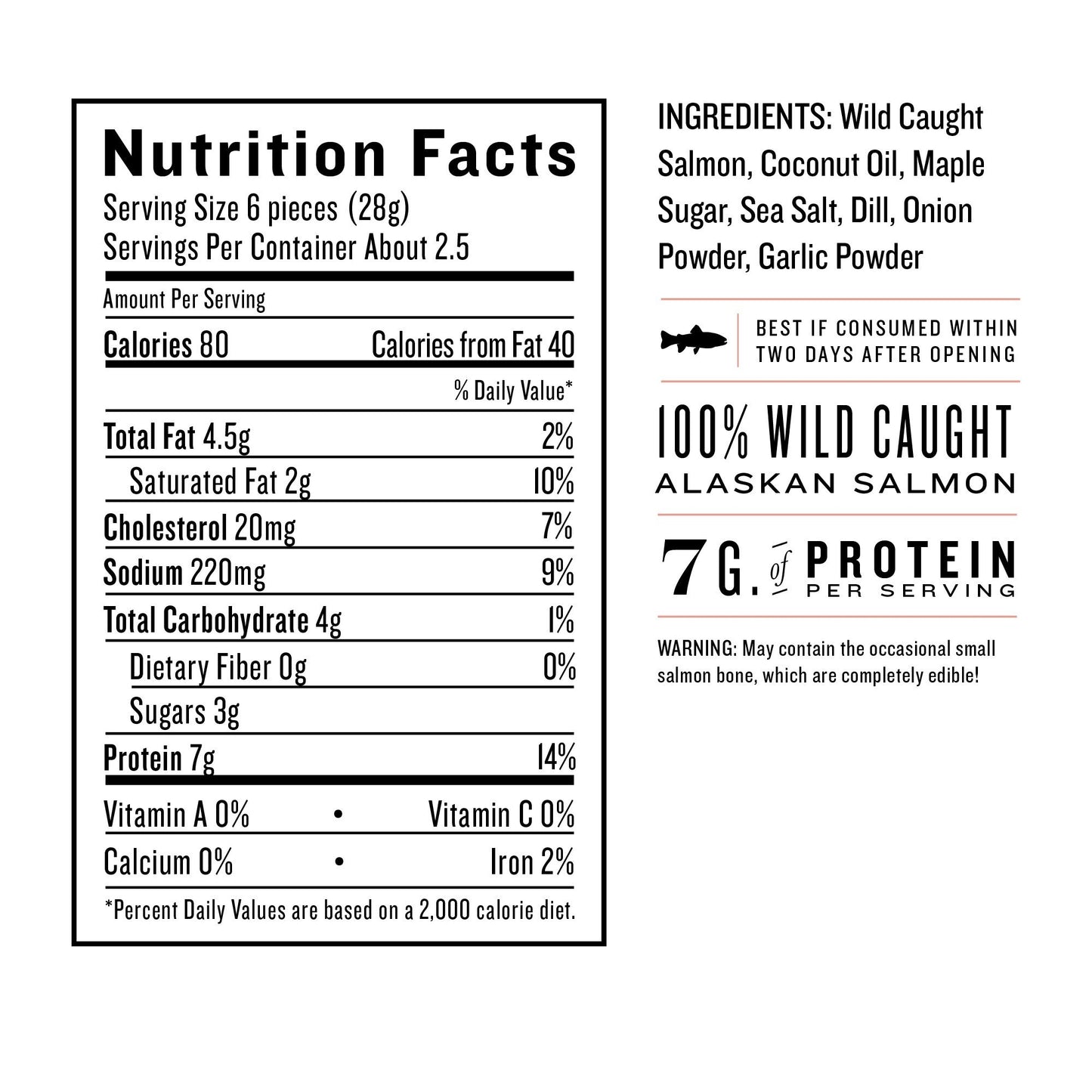 Epic Provisions Jerky Bites, 100% Wild Caught Alaskan Salmon, Maple Glazed & Smoked, 2.5 oz (4 Count)