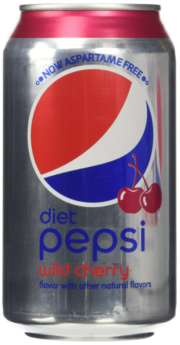 Pepsi Diet Wild Cherry Soda, 12 Ounce (12 Cans)