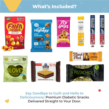 Diabetic Snack Box - Low Sugar Variety Pack | Healthy Snack Box With Low Carb, Low Sugar Snacks | Ideal Gift For Diabetics, Keto
