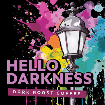 Java Factory Hello Darkness Flavored Ground Coffee Bag - Extra Bold Dark Roast Brew, Made With 100% Arabica Beans, 10 Oz