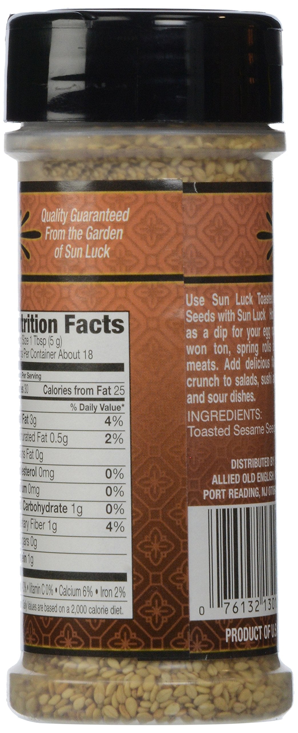 Sun Luck Sesame Seed Toasted, 3.75-Ounce Units (Pack Of 6)