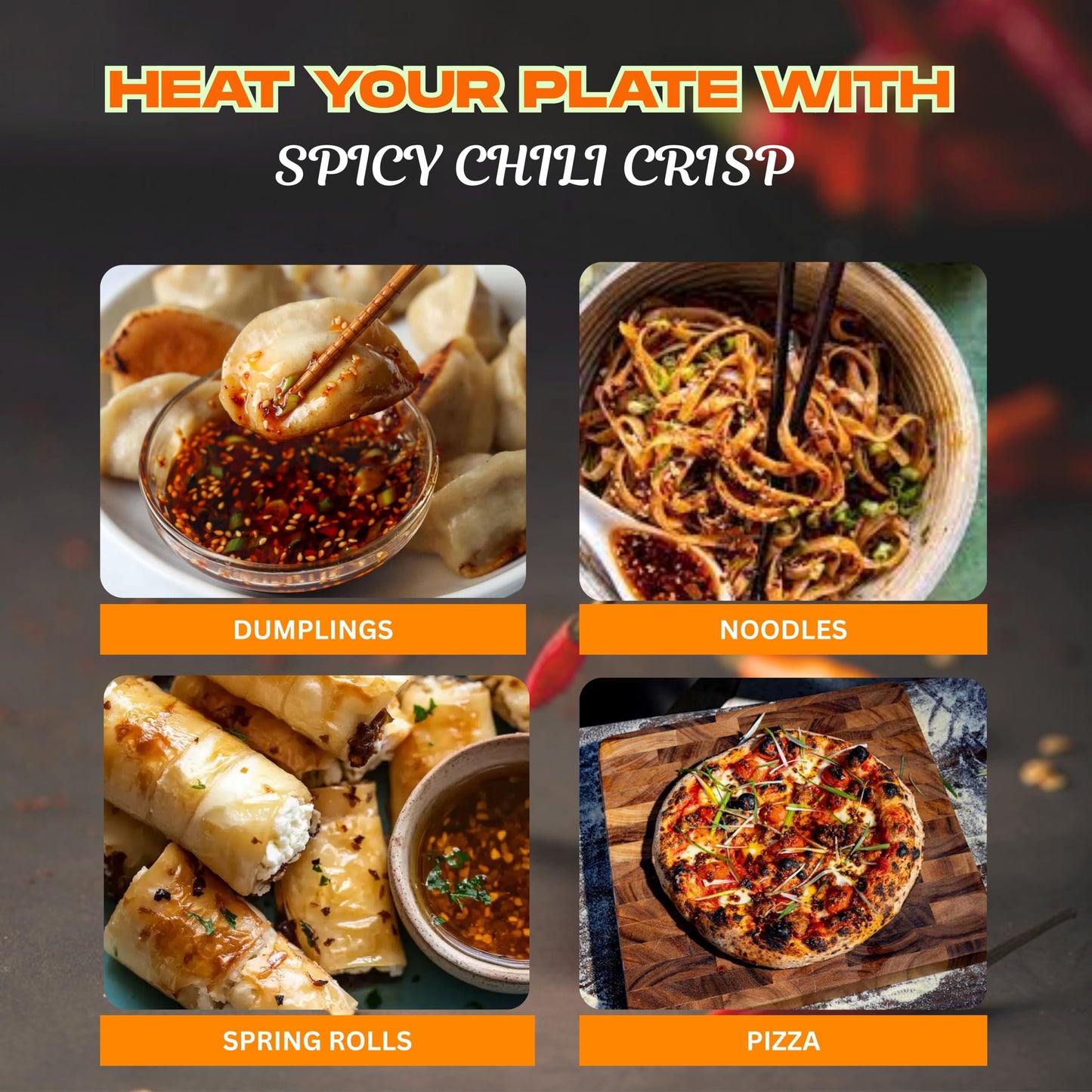 Endless Savings Spicy Chili Oil Crisp - Roasted Sichuan Pepper Flakes in Hot Chili Oil, Non-Gluten, Authentic Asian Hot Sauce To