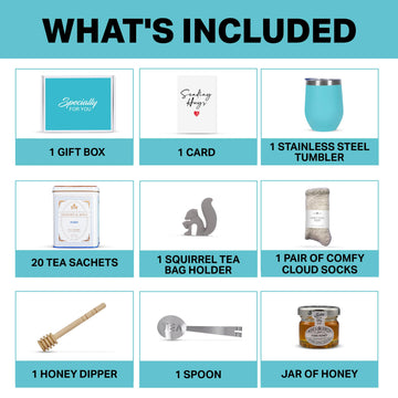 Mothers Day Gifts For Mom Tea Gift Set For Women - Thoughtful Get Well Gift Box With Cozy Socks, Stainless Tumbler, 20 Teaa Sach