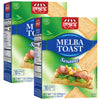 SNACKTERY Sesame Melba Toast Crackers - All Natural Thin & Crispy - 7 Oz Pack of 2