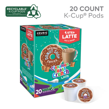 The Original Donut Shop One Step Cinnamon Toast Crunch Latte, Keurig Single Serve K-Cup Pods, 20 Count