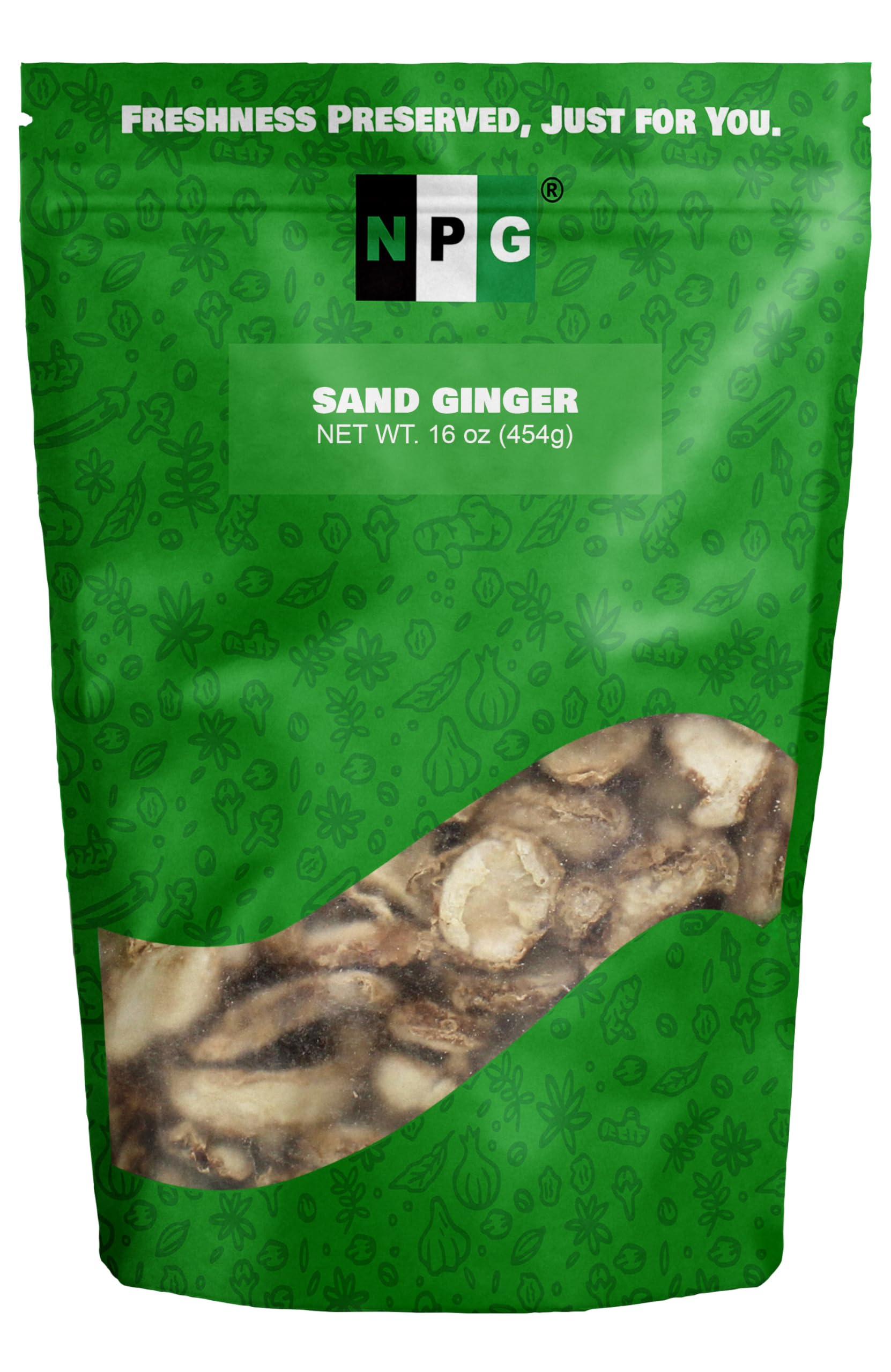NPG Dried Galangal Root Sand Ginger Sliced 16 Ounces, Natural NON GMO Kulinjan Alpinia Galanga Chinese Galangal Sand Ginger Slic