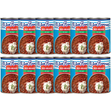 Blue Runner—Creole Cream Style Red Beans 16 Oz Can (Pack Of 12)—No Salt Added—Slow Cooked And Authentic Creole Kidney Beans