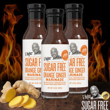 G Hughes Sugar Free, Orange Ginger Marinade - Sugar Free Sauces And Marinades, Gluten Free Orange Sauce, Asian Ginger Sauce, Ginger Dressing, No High Fructose - 13 Oz. (1-Pack)