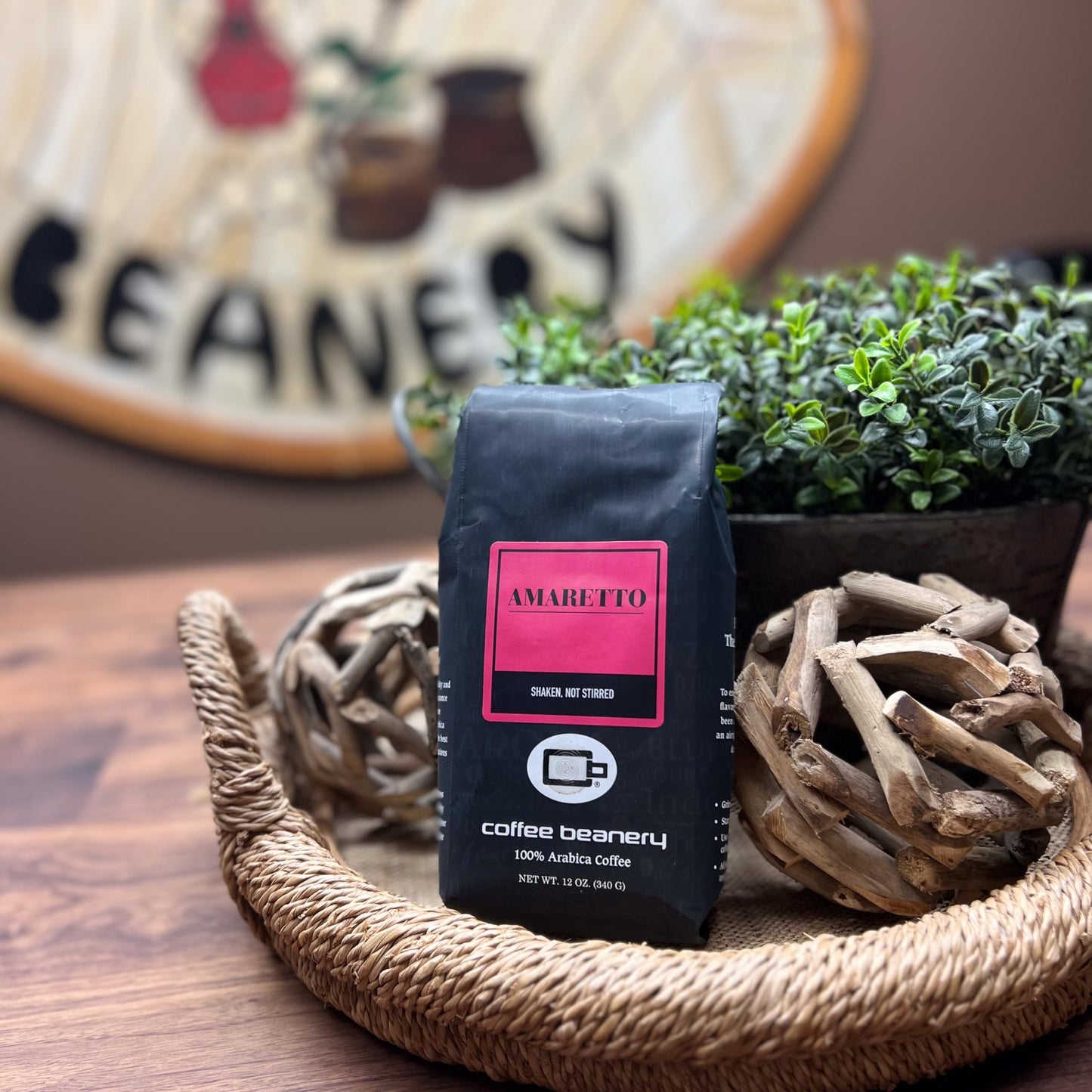 Amaretto Flavored Coffee, Specialty Arabica Coffee, Medium Roast, 12 Ounce, Whole Bean (Whole Bean)