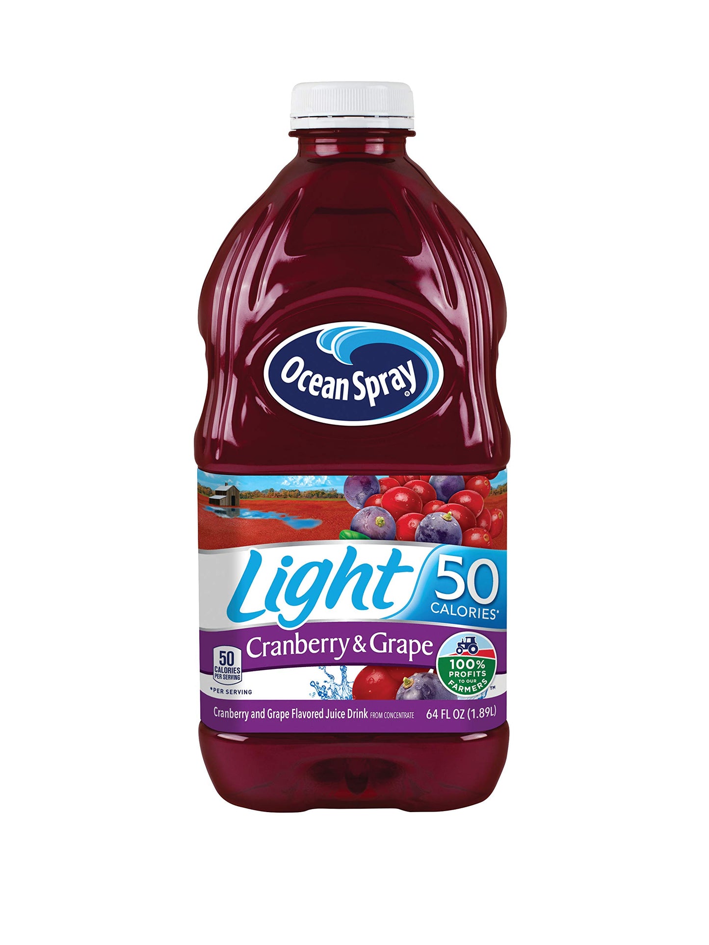 Ocean Spray Cranberry Grape Juice Drink, 64 Fl Oz Bottle, Pack of 8