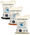 Triple Bean Pack: Black Beans, Pinto and Kidney Beans | 12 lbs (4 lbs each) | Washington State Farmed | Non-GMO | Kosher
