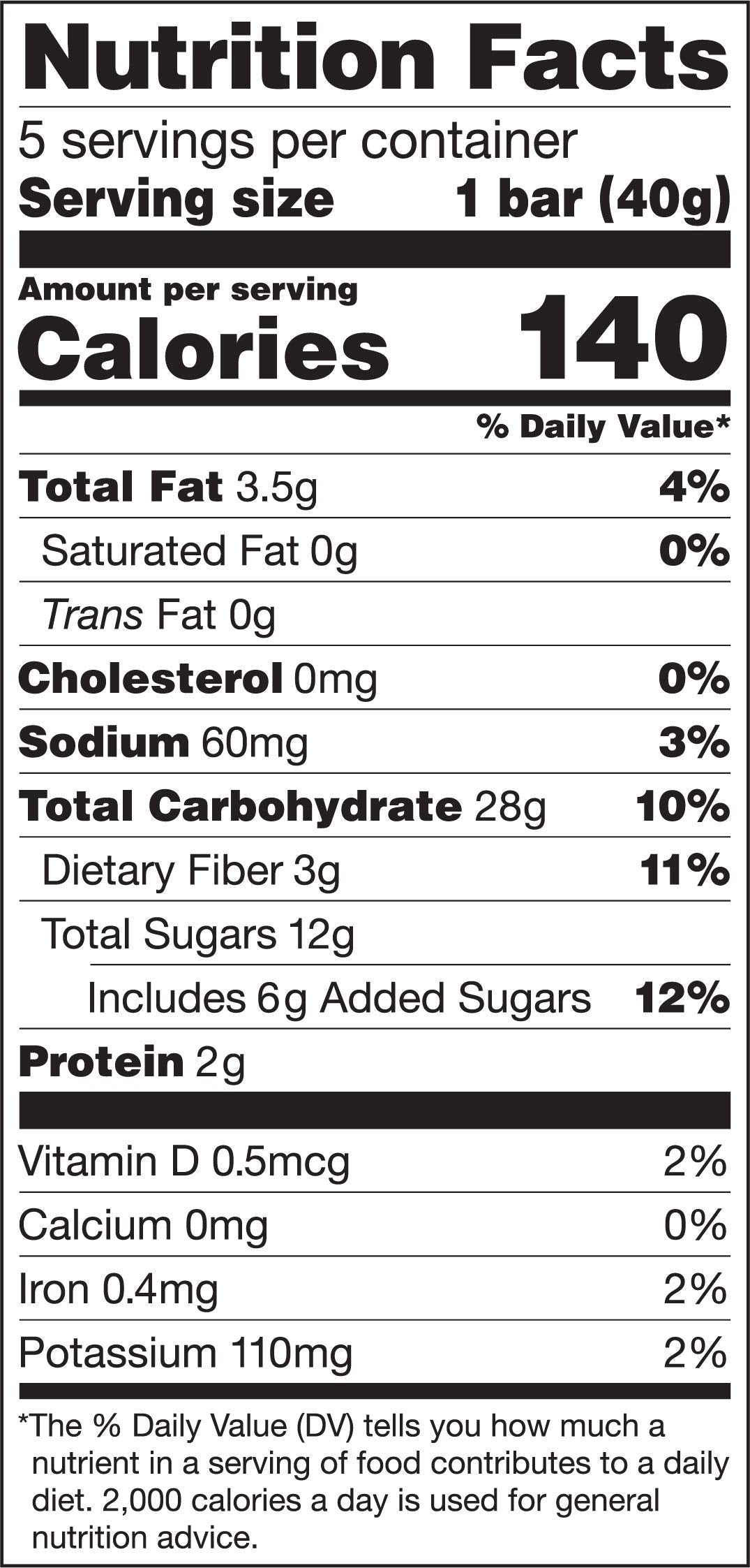 Glutino Gluten Free Oven Baked Bar, Blueberry Acai, Naturally Flavored, 5 Ct