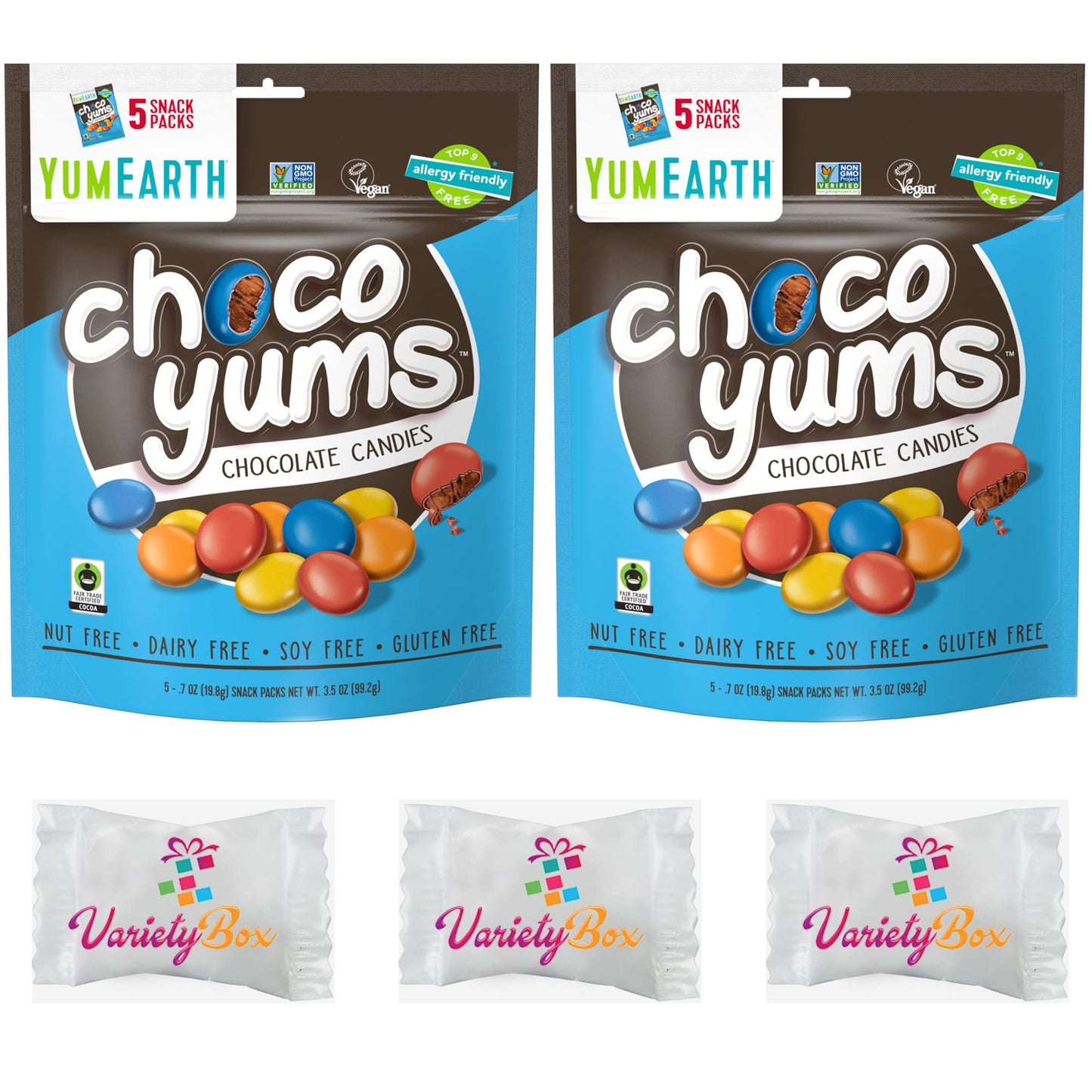 Yumearth Choco Yums, 5-0.7 Ounce Snack Packs, Allergy Friendly, Gluten Free, Non-Gmo, Vegan, No Artificial Flavors Or Dyes (Pack