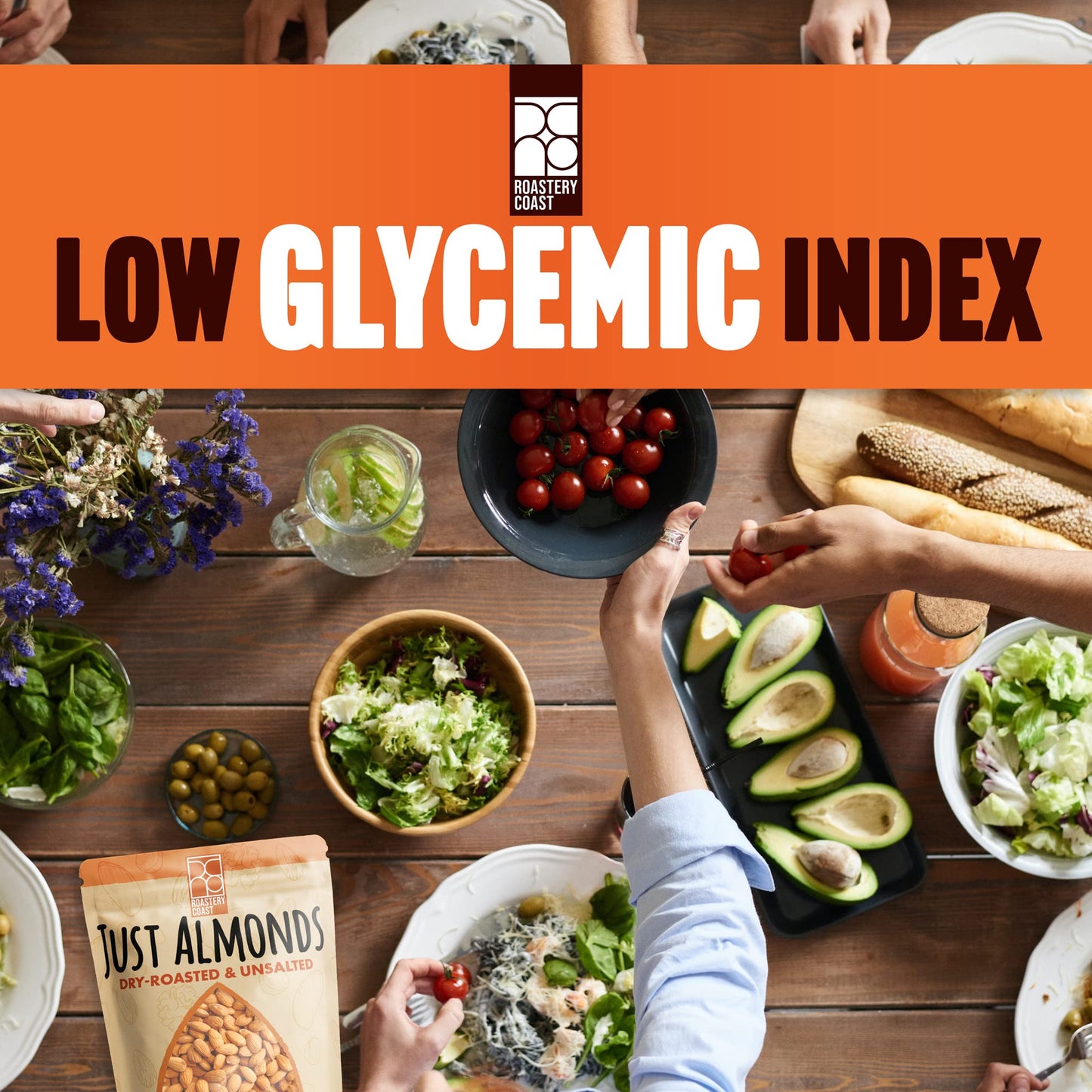 Roastery Coast - Daily Nuts Just Roasted Almonds | Almonds Bulk 3 Lb | Unsalted Nuts| Slow Dry Roasted | Steam Pasteurized | Pla