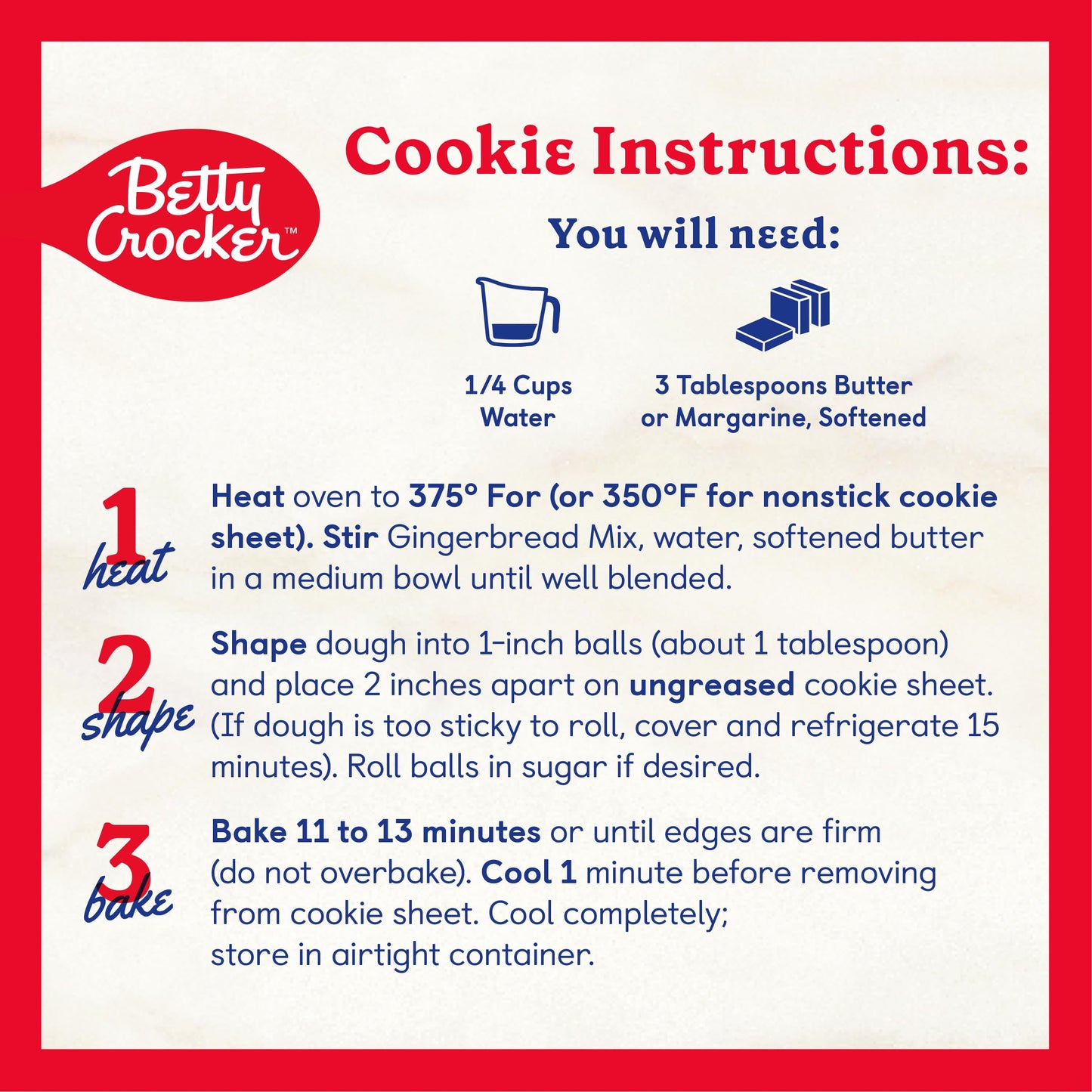 Betty Crocker Gingerbread Cake & Cookie Mix, 14.5-Ounce Boxes (Pack of 3)