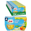 Dole Fruit Bowls Mixed Fruit In 100% Juice Snacks, 4Oz 24 Total Cups, Gluten & Dairy Free, Bulk Lunch Snacks For Kids & Adults