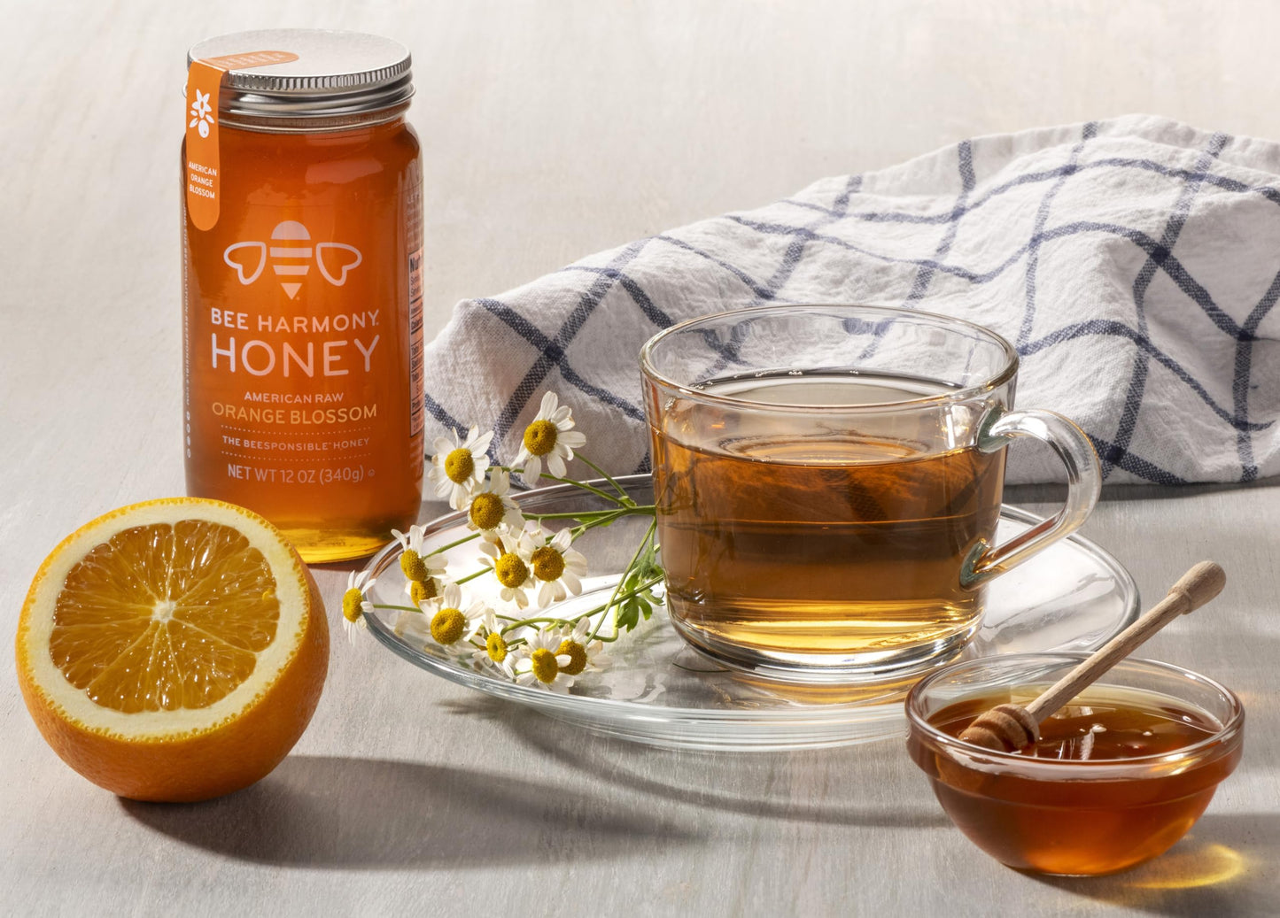Bee Harmony Raw Orange Blossom Honey, 12 Oz (Pack of 2)