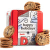 Davids Cookies Gourmet Chocolate Chunk Cookies - 1 lb Fresh Baked in Holiday Tin - Handmade, All Natural, No Preservatives