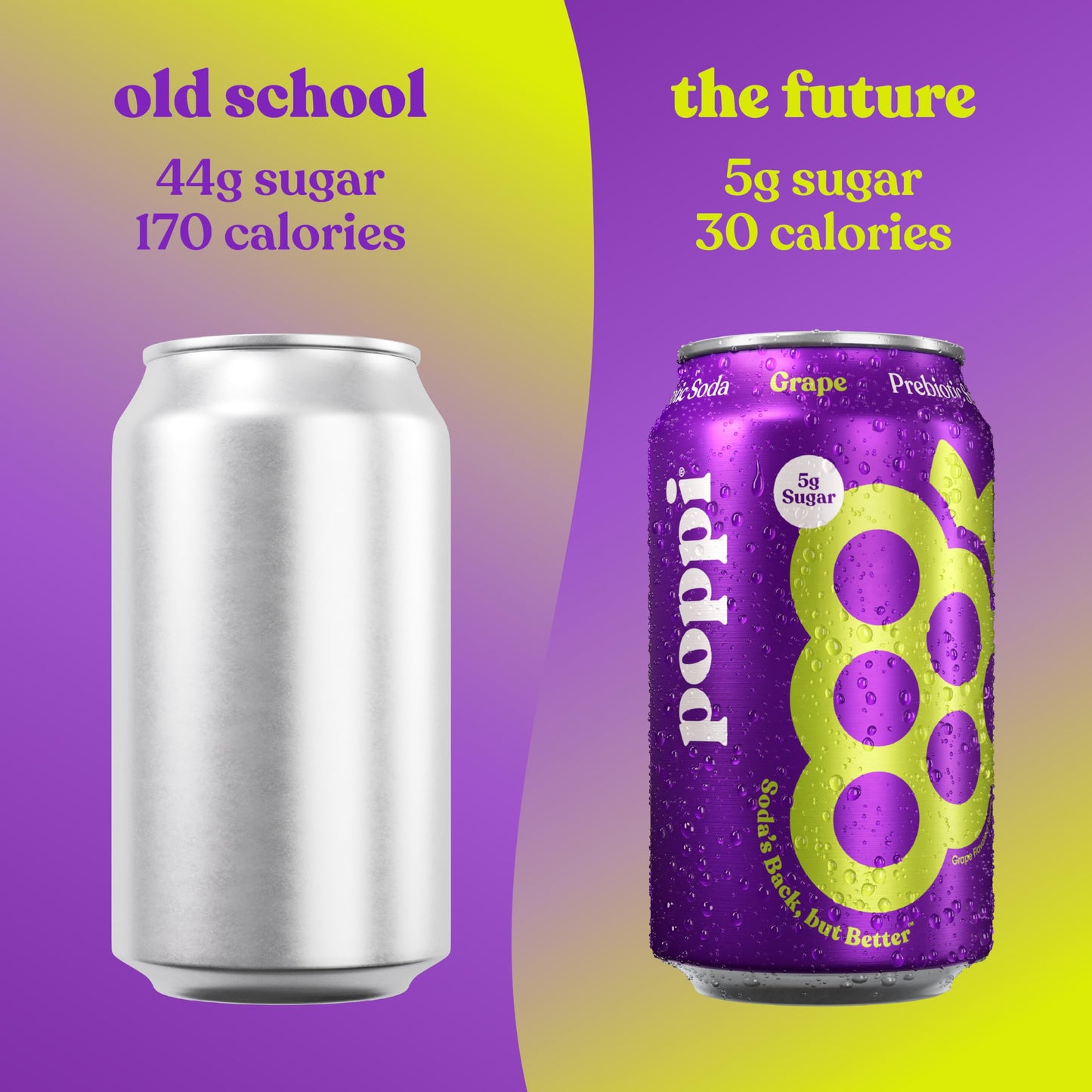 poppi Sparkling Prebiotic Soda, G Flavor, 12 Fl Oz (Pack of 12)