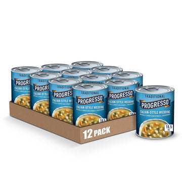 Progresso Italian-Style Wedding Soup, Traditional Canned Soup, 18.5 Oz (Pack Of 12)