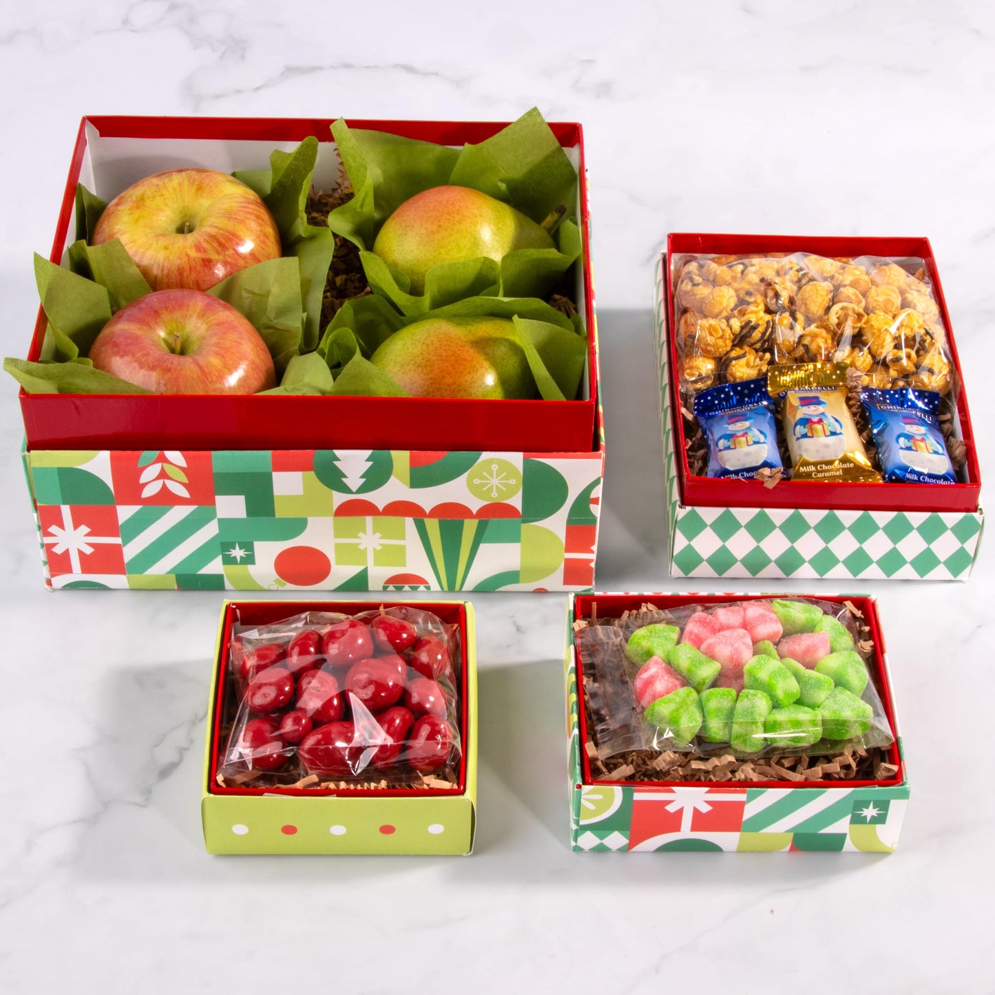 A Gift Inside Merry Christmas Fruit & Treats Tower