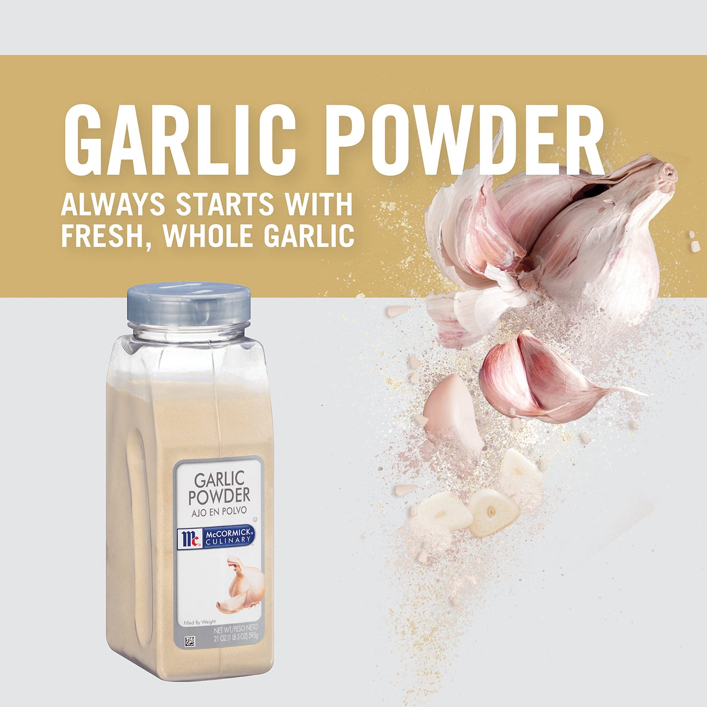 Mccormick Culinary Garlic Powder, 21 Oz - One 21 Ounce Container Garlic Powder Seasoning, Culinary Grade Seasoning Perfect For Recipes With Garlic Flavor