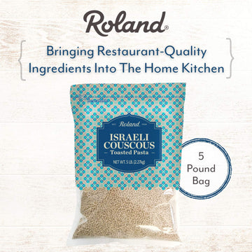 Roland Foods Toasted Israeli Couscous Pasta, Specialty Imported Food, 5-Pound Bag