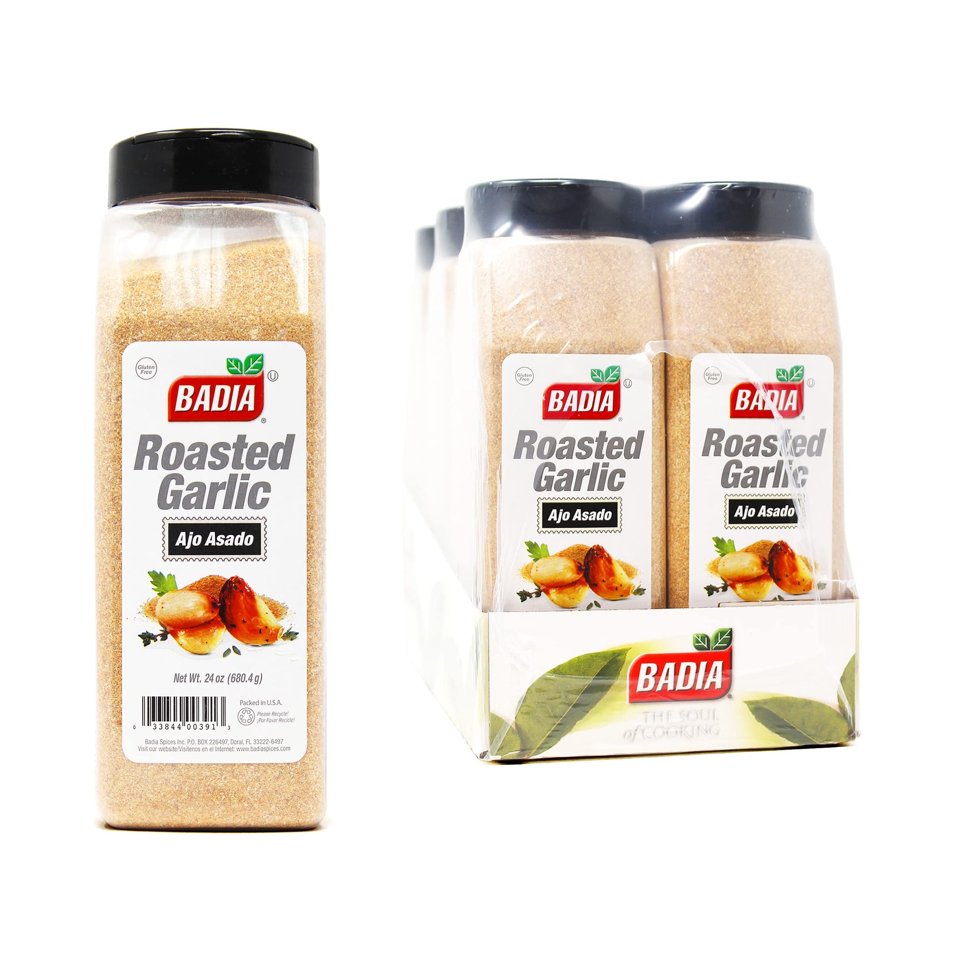 Badia Roasted Garlic, 24 Ounce (Pack of 6) - Smoky, Roasted Garlic Powder