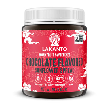 Lakanto Sugar Free Chocolate Sunflower Spread - Monk Fruit Sweetener, Keto Diet Friendly, Vegan, Dutch Cocoa, Chocolate Spread U