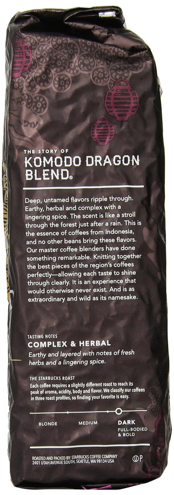Starbucks Komodo Dragon Blend®, Whole Bean Coffee (1Lb)