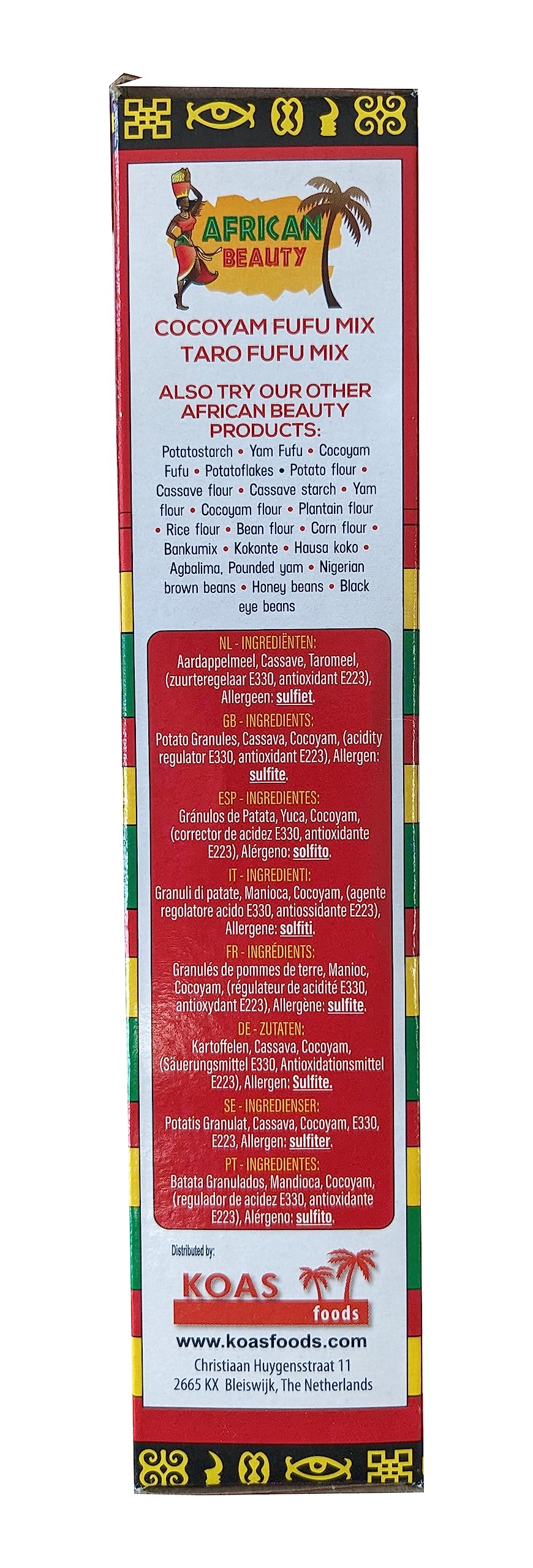 Cocoyam Fufu Flour African Mix 24Oz - Authentic, Premium Quality Fufu Flour With Real Cocoyam - 100% Natural By African Beauty (