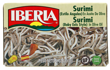Iberia Baby Eels In Olive Oil, 4 Oz Surimi Style Angulas