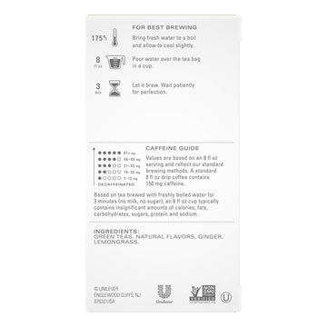 Tazo Green Ginger Tea Bags Green Tea 20Ct