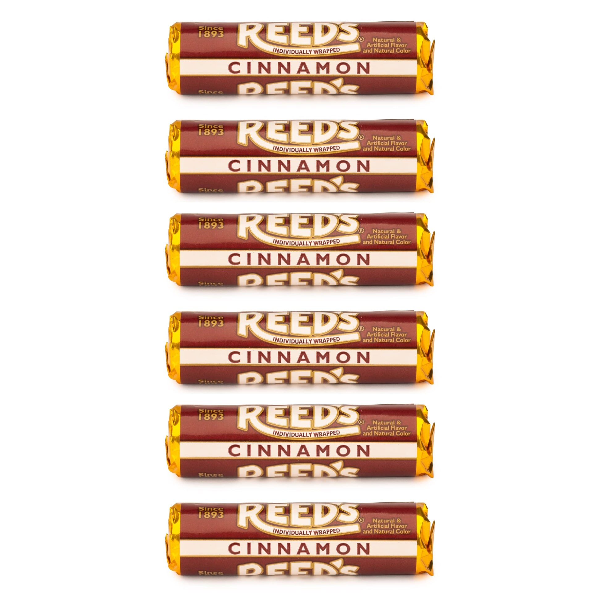 Reeds Individually Wrapped Cinnamon Candy Rolls | Six Rolls | Traditional Hard Candy | Reeds Classic Hard Candy Brought To You B