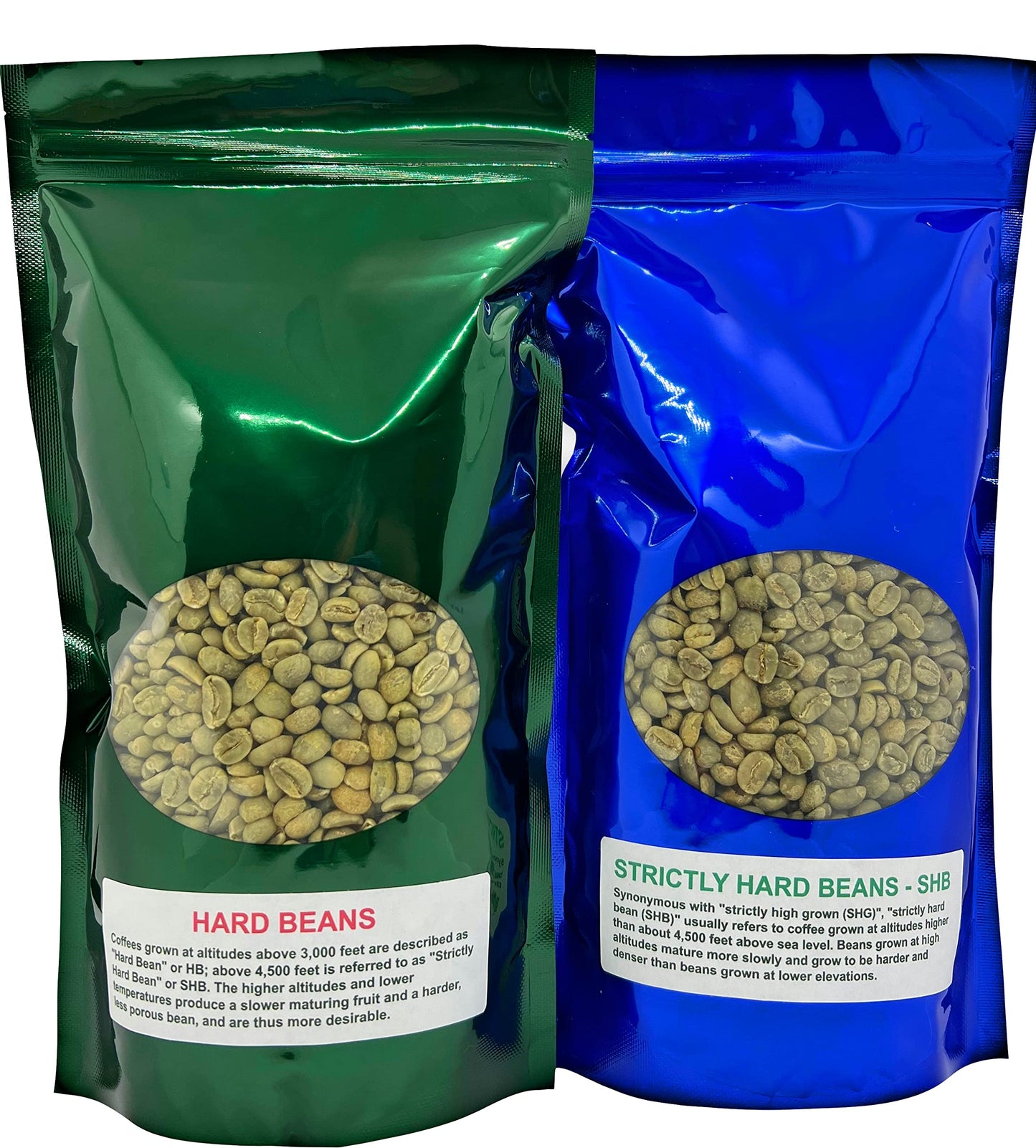Guatemala Green Unroasted Raw Coffee Beans- Hard And Strictly Hard - Sampler Pack