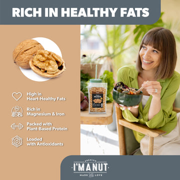 Premium Raw Walnut Halves & Pieces 48Oz (3 Lb) - 100% Natural, No-Ppo, Non-Gmo, Batch-Tested Gluten & Peanut Free, Kosher, Small