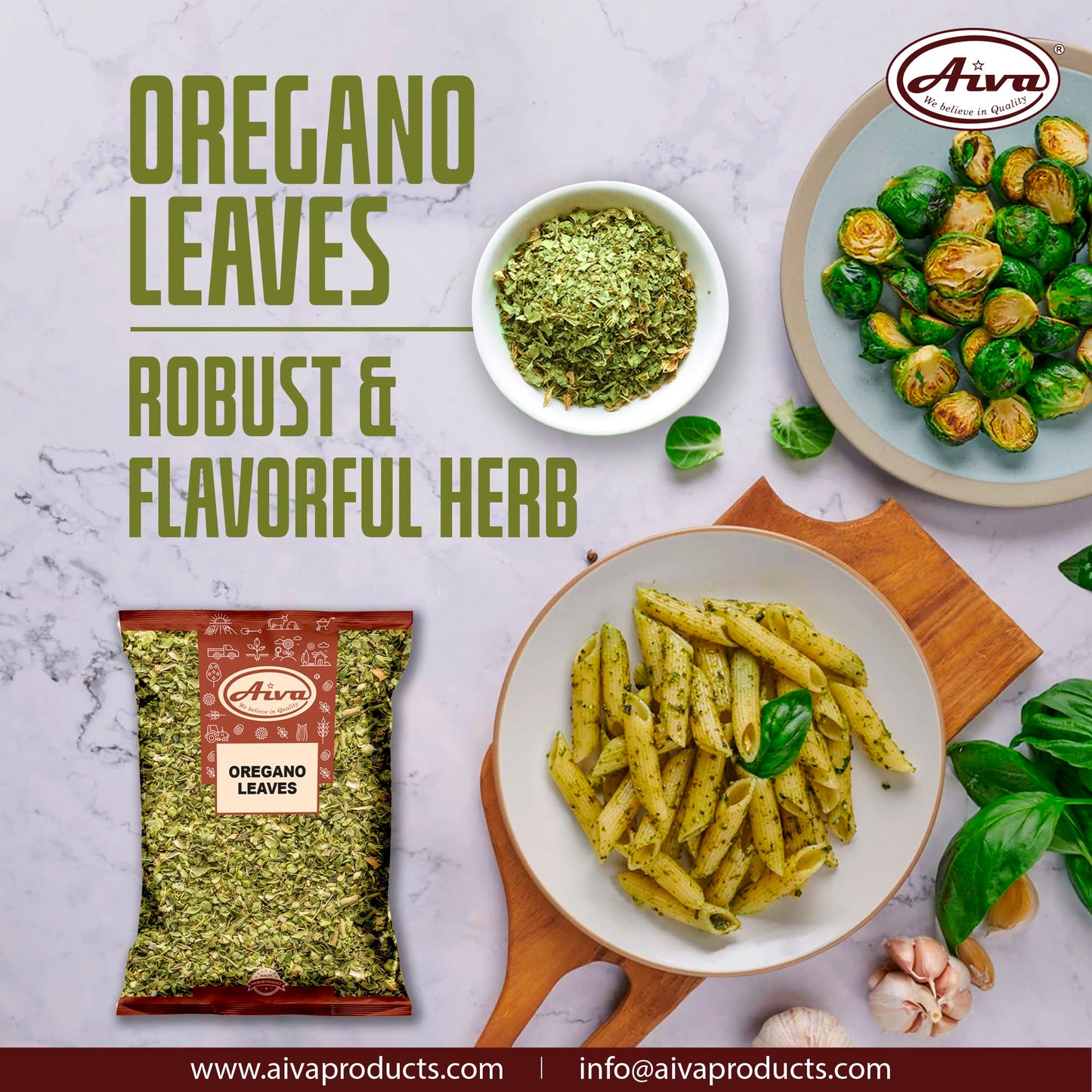 Aiva Dried Oregano Leaves (3.5 Oz Bulk) - Premium Herb For Cooking, Seasoning, And Flavoring
