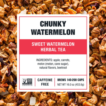 Tiesta Tea - Chunky Watermelon Sweet Watermelon Herbal Tea Premium Loose Leaf Tea Blend Non-Caffeinated Fruit Tea Make Hot Or Ic