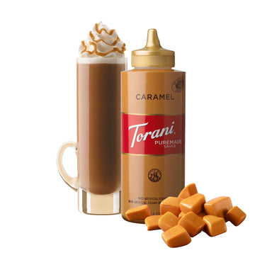 Torani Puremade Sauce, Caramel, 16.5 Ounces(Pack Of 4)